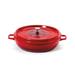 GET CA-008-R/BK/CC 4 qt Ceramic Coated Aluminum Braising Pan, Red