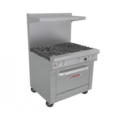 Southbend 4365D NG 36" 5 Burner Commercial Gas Range w/ Standard Oven, Natural Gas, Stainless Steel, Gas Type: NG