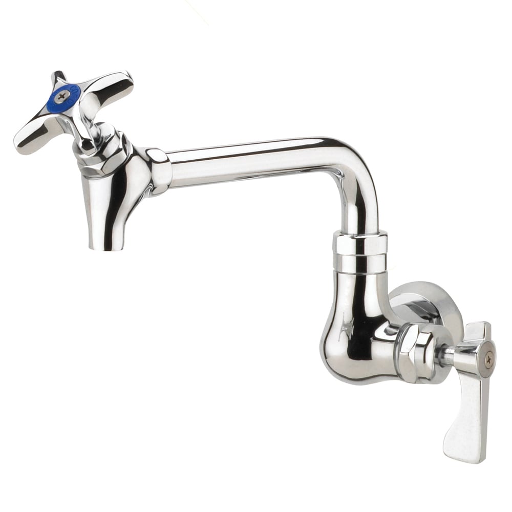 Krowne 16-178L Splash Mount Pot Filler Faucet w/ 6" Swing Nozzle, 6" Swing Spout, Anti Backflow Valve