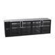Krowne BS108L-GNS 108" Bar Refrigerator - 4 Swinging Glass Doors, Black, 115v, Stainless Sides
