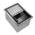 Krowne D278 20" x 15" Drop In Ice Bin w/ 50 lb Capacity - Insulated, Stainless, Sliding Cover, Stainless Steel