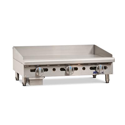 Imperial IMGA-3628-1 NG 36" Gas Commercial Griddle w/ Manual Controls - 1" Steel Plate, Natural Gas, Stainless Steel, Gas Type: NG