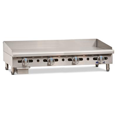 Imperial IMGA-4828 LP 48" Gas Commercial Griddle w/ Manual Controls - 3/4" Steel Plate, Liquid Propane, Stainless Steel, Gas Type: LP