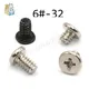 50X Black or Silver UNC Flat head hard disk screw CM6#-32*3.5/5/6 case screw