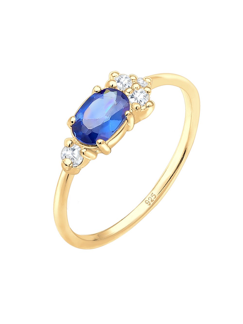 Elli PREMIUM Ring Damen blau, 56 Image