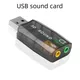 Portable External Usb To 3.5mm Mic Headphone Jack Stereo Headset 3d Sound Card Audio Adapter New