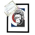 BANKSY signiert - Monkey Queen - Lithografie ZERTIFIKAT Original M Arts Edition nummeriert gerahmt (Banksy-Kunst, Wand, Lithografie)