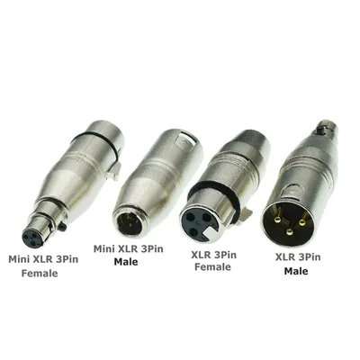 1 stücke XLR Zu Mini XLR 3pin Audio Mic Mikrofon Adapter Stecker Mini XLR 3 Pin Männlich Weiblich zu XLR 3 pin Stecker SLR Kamera Image