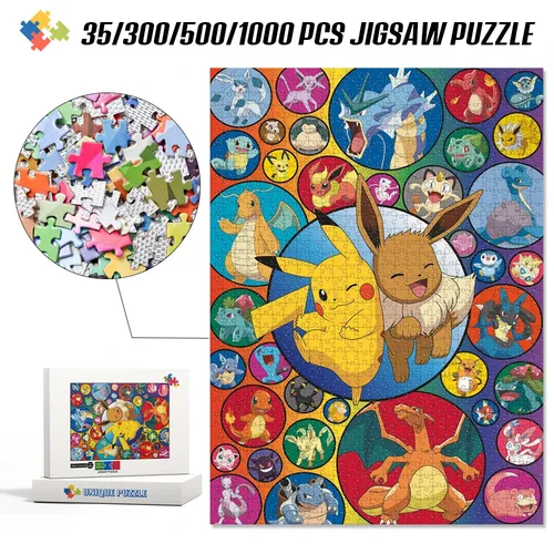 Pokmon Pokemon Ball Cartoon Jigsaw Puzzle 35/300/500/1000 Stück Karton/holz Tangram Puzzles Spiel