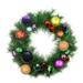 24" Pre-Decorated Multi-Color Ball Ornament Long Needle Pine Artificial Christmas Wreath - Unlit