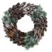 Brown and Green Pine Needle and Pine Cone Artificial Christmas Wreath 13.5-Inch Unlit - 13.5"