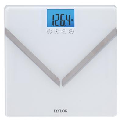 Taylor Digital Glass Bathroom Scale, White