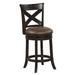 Costway 26'' Swivel Bar Stool Counter Height PU Leather Seat Rubber