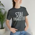 Stay Pawsitive Dog Paw Print Shirt Cat Paw Print Shirt Pawsitive Vibes