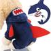 TUTUnaumb Funny Dog Cats Sharks Costumes Pet Halloween Christmas Cosplay Dress Adorable Sharks Pet Costume Animals Fleece Hoodie Warm Outfits Clothes Halloween Cosplay Dress up Pets Clothes-Blue-L