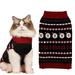 CSCHome Dog Cat Christmas Sweater Pet Clothes Turtleneck Clothes Warm Soft Cat Outfit for Small Medium Dogs Christmas Party Dress