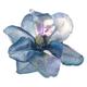 7" Iridescent Blue Artificial Magnolia Clip-On Christmas Ornament