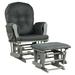 Baby Nursery Relax Rocker Rocking Chair Glider and Ottoman Set - Glider: 29.5" x 28.5" x 39.5"