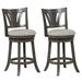 Costway 26.5'' Swivel Bar Stool Counter Height with Curved Backrest &