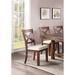 Set of 2 Solid wood Finish Fabric Cushioned Side Chairs，Modern X Back Chair with Solid Wood Legs，for Dining Room