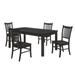 Rectangular Dining Table Set in Matte Black