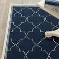 Style Haven Marianna Simple Lattice Navy/ Off-White Loop Pile Indoor Outdoor Area Rug Navy/Off-White 6 7 x 9 6 6 x 9 Outdoor Indoor Living Room