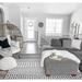 Constantinople Moroccan Trellis Bohemian Living Room Bedroom Area Rug - Traditional Farmhouse Carpet - Black Gray White - 5 x 8 Oval Area Rug