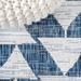 JONATHAN Y JONATHAN Y Marokko Modern Tribal Geometric Indoor/Outdoor Area Rug 2 X 10 - Ivory/Blue