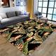 Green Leaf Area Rug For Living Room Large Bedroom Non-Slip Washable Accent Rugs Modern Soft Tropical Indoor Outdoor Entry Carpets For Dinning Room Patio Porch 3 x 4