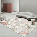 Pink And Grey Geometric Area Rugs Non-Slip Floor Mat Home Runner Rug Carpet For Bedroom Indoor Outdoor Kids Play Mat Nursery Throw Rugs 3 x 4