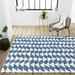 JONATHAN Y JONATHAN Y Marokko Modern Tribal Geometric Indoor/Outdoor Area Rug 5 X 8 - Ivory/Blue