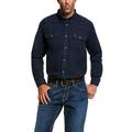 ARIAT 10022899 Flame-Resistant Shirt,Navy,M