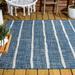 JONATHAN Y JONATHAN Y Andratx Berber Stripe Indoor/Outdoor Area Rug 3 X 5 - Blue/Ivory