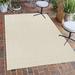 Benissimo Contemporary Indoor / Outdoor Area Rug ZIGZAG Collection I 4x6 I Natural