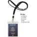 4x6Inch Extra Large Passport Holders ID Badge PVC Card Holder with Lanyards Fill for Passports by (5Pack Black Lanyards)