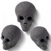 3pcs Imitated Human Skull Gas Log for Indoor or Outdoor Fireplaces Fire Pits Halloween Decor