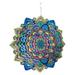 3D Optical Illusion Metal Wind Spinner | Mandala Flower | 12 Inches | Fade and Weather Resistant | Garden and Patio Outdoor Home DÃ©cor