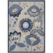 HomeRoots Blue and Gray Indoor Outdoor Area Rug 1 H x 84 W x 120 D 7 x 9 Rectangle