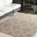 Hauteloom Toledo Living Room Bedroom Patio Outdoor Area Rug - Indoor/Outdoor - Beige Brown - 8 10