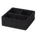 Hand Woven Nylon Storage Basket 1 Pcs Black Woven Baskets Cube Bin Container Tote Organizer Divider Grocery Remote Control Holder Desktop Organizer