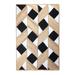 Indian Handmade Geometric Beige & Black Jute Dhurrie Living Room Area Rug Bedroom Dining Room Outdoor Carpet 12x15 Feet