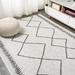 JONATHAN Y JONATHAN Y Kafel Tribal Diamond Trellis Indoor/Outdoor Area Rug 3 X 5 - Ivory/Black