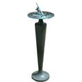 B29 Aluminum Taper Sundial Pedestal Cast Aluminum With Moss Green Finish 28-Inch Height