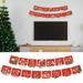 Weloille Christmas Holiday Banner Decorations Santa Claus Flag Set for Vintage Xmas Holiday Winter New Year Outdoor Party Decorations Supplies