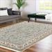 Alfa Rich 4x6 Area Rugs Ultra-Thin Oriental Cream Teal Rug Non-Slip Machine Washable Easy Clean Pet Friendly Rugs