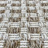 Alise Rugs Dennis Coastal Windowpane Indoor/Outdoor Area Rug Cream/Taupe 4 x 5 3 4 x 6 Outdoor Indoor Living Room Bedroom Patio Taupe