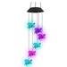 Wind Chimes Flying Pig Solar Color Changing Led Shell Wind Chimes Home Garden Yard Decor