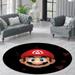 LaModaHome Rounded Rug Super Mario RugNon-Slip Rug Washable Mat Child Stain Resistant Living Room Kitchen Carpet 5.9X5.9ft(180X180cm)