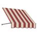 Awntech 4.375 ft Santa Fe Fixed Awning Acrylic Fabric Burgundy/Tan Stripe