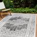 World Rug Gallery Transitional Bohemian Indoor/Outdoor Area Rug 7 10 x 10 - Black